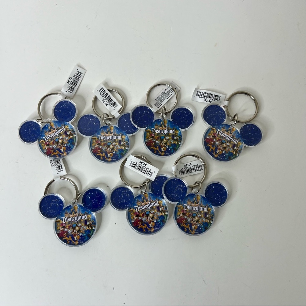 Disneyland Mickey Mouse Keychains Bundle of 7 50th Anniversary